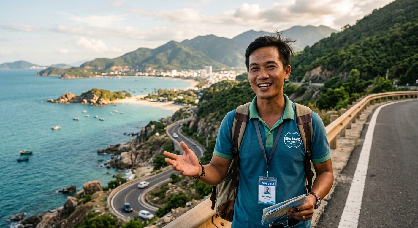Local guide on an outdoor route around Nha Trang